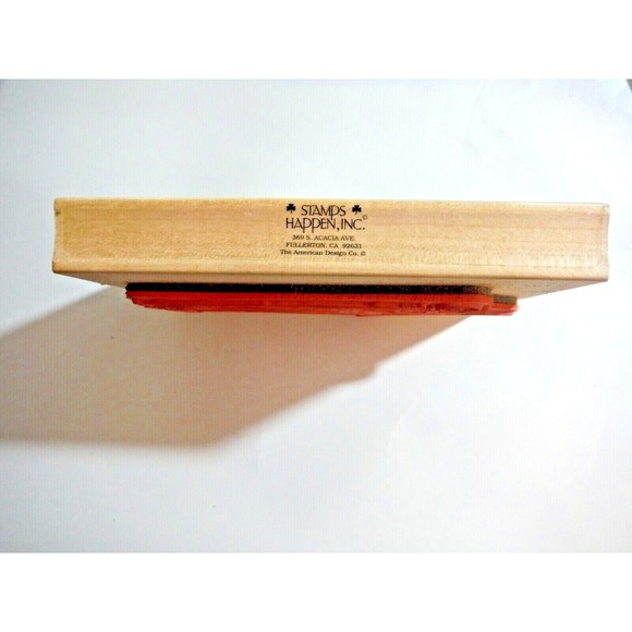 Stamps Happen, Inc. #80091 Wizard Wood Rubber Stamp 5.5" x 4" Vintage - Picture 4 of 5